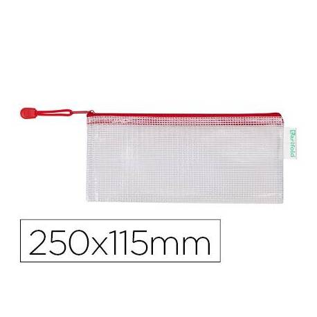 Bolsa multiusos 250x115 mm Tarifold plastico impermeable y ultrarresistente Roja