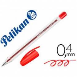 Bolígrafo Pelikan Stick Super Soft Rojo 0,4 mm