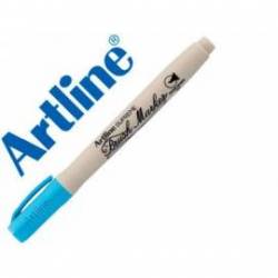 Rotulador Artline Supreme Brush Acuarelable Punta Pincel Azul Celeste