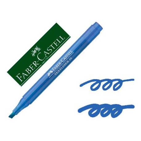 Rotulador Faber fluorescente Textliner 38 azul