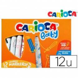 Rotulador Carioca Baby Punta Gruesa Lavables Colores Surtidos Caja de 12 unidades