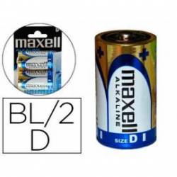 Pilas Maxell Alcalina 1.5 V D LR20 Blister con 2 unidades