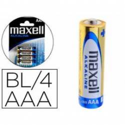 Pilas Maxell Alcalina 1.5 V AAA LR03 Blister con 4 unidades