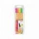 Rotulador Stabilo Point 88 Pack 6 Colores Neon