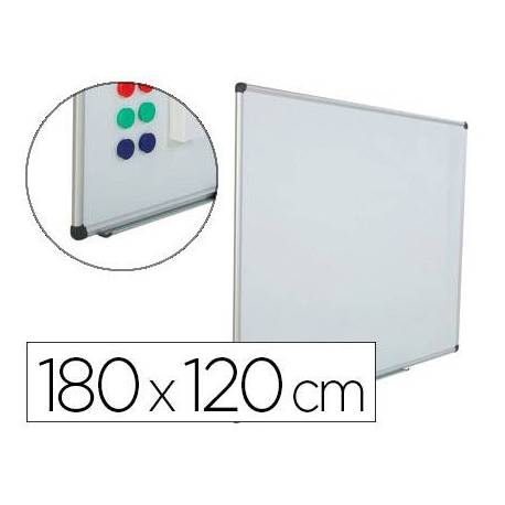 Pizarra Blanca Rocada Acero Vitrificado Magnética marco aluminio 120x180 cm