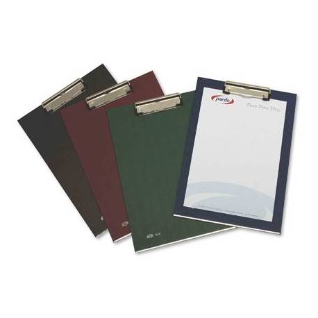 Portanotas plastico folio con pinza superior Pardo color verde