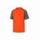Camiseta manga corta Deltaplus color Naranja y Gris Talla XXXL
