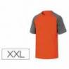 Camiseta manga corta Deltaplus color Naranja y Gris Talla XXL