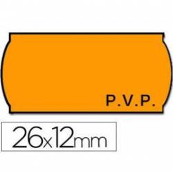 Rollo Etiquetas adhesivas Meto Precios naranja 26 x 12
