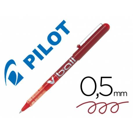 Rotulador roller Pilot V-Ball 0,5 mm color rojo