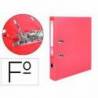 Archivador de palanca Liderpapel folio color rojo lomo 52 mm
