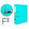 Archivador de palanca Liderpapel folio verde claro lomo 75mm