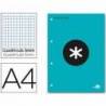 Bloc recambio encolado Antartik DIN A4 color turquesa