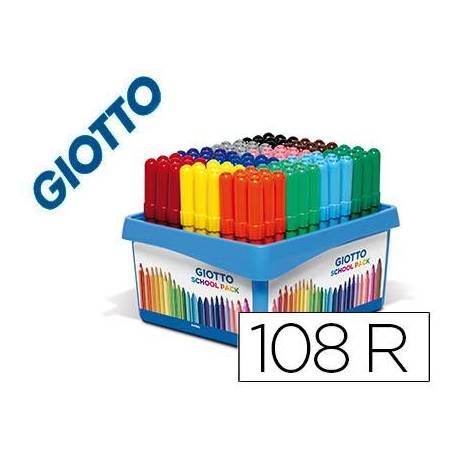 Rotulador Giotto Turbo Maxi School Pack de 108 unidades