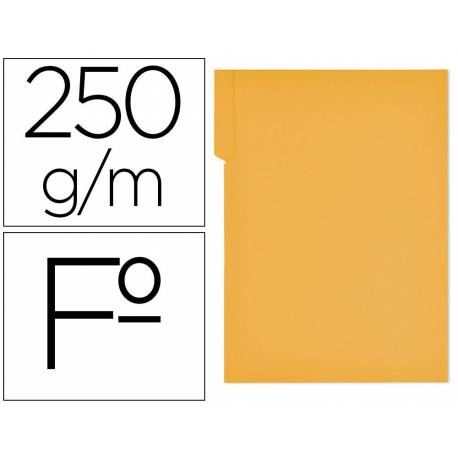 Subcarpeta cartulina amarilla con pestaña derecha tamaño folio