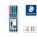 Rotulador Retroproyección Permanente Staedtler Lumocolor 318 4 Colores Surtidos Punta Superfina Redonda