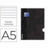 Libreta Escolar Oxford Openflex A5 48 hojas Rayado horizontal. Color negro