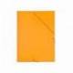 Carpeta Liderpapel gomas Folio carton forrado Pvc naranja