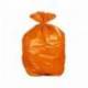 Bolsa basura naranja apox 55x60cm galga 120 rollo 15 unidades con cierre cierre facil