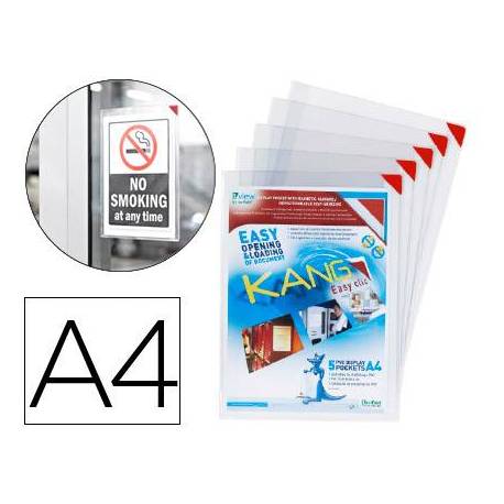 Funda presentacion Tarifold adhesiva reposicionable Din A4 pack de 5