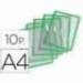 Funda portacatalogo Tarifold Din A4 verde pack de 10