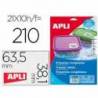 21 Etiquetas Apli adhesiva 12328 tamaño etiqueta 63,5 x 38,1 mm. Caja de 10 hojas