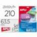 21 Etiquetas Apli adhesiva 12328 tamaño etiqueta 63,5 x 38,1 mm. Caja de 10 hojas
