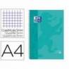 Cuaderno Oxford A4 Menta Hielo Tapa Extradura 80 hojas Cuadrícula 5 mm