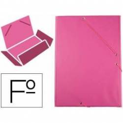 Carpeta de gomas Liderpapel fucsia folio