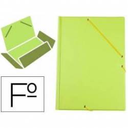 Carpeta de gomas Liderpapel verde folio