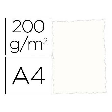Papel pergamino DIN A4 troquelado Blanco rustico
