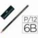 Lapices de grafito Faber Castell 9000 6B
