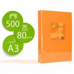 Papel color Q-connect A3 80g/m2 Naranja intenso pack 500 hojas