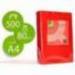 Papel color Q-connect tamaño A4 80g/m2 pack 500 hojas Rojo intenso