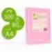 Papel color Q-connect A4 80g/m2 pack 500 hojas Rosa