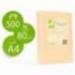 Papel color Q-connect A4 80g/m2 pack 500 hojas Crema