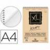 Bloc Dibujo Kraft Canson XL DIN A4 60 hojas 90 gr Verdujado Microperforado Espiral Rayado