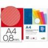 Tapa de Encuadernacion Onudlada Polipropileno Liderpapel DIN A4 Rojo 0.8mm pack 50 uds