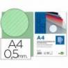 Tapa de Encuadernacion Polipropileno Rayado Liderpapel DIN A4 Verde 0.5mm pack 100 uds