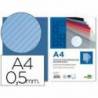 Tapa de Encuadernacion Polipropileno Rayado Liderpapel DIN A4 Azul 0.5mm pack 100 uds