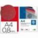 Tapa de Encuadernacion Polipropileno Liderpapel DIN A4 Roja 0.8mm pack 50 uds