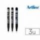 Rotulador Artline Comic Calibrado Micrometrico Negro Bolsa de 3 Unidades 0,2 0,4 0,8mm