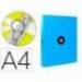 Carpeta 4 anillas 25mm Liderpapel Antartik A4 azul carton forrado