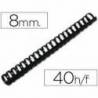 Canutillo plastico Q-connect Redondo 8 MM Negro