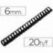 Canutillo plastico Q-connect Redondo 6 MM Negro