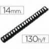 Canutillo plastico Q-connect Redondo 14 MM Negro