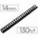 Canutillo plastico Q-connect Redondo 14 MM Negro