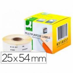 Etiqueta Adhesiva Q-Connect KF18531 Compatible Dymo 54x25 mm Caja 500 uds