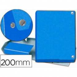 Carpeta de Proyectos Pardo Folio Cartón forrado con Broche Lomo 200mm Azul