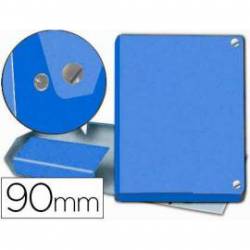 Carpeta de Proyectos Pardo Folio Cartón forrado con Broche Lomo 90mm Azul